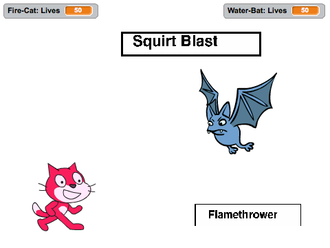 Fire-Cat vs Water-Bat