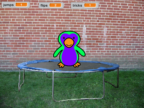 interactive trampoline