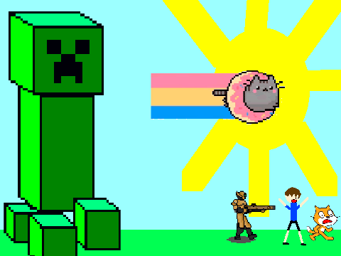 Add yourself running away from a Giant Creeper! remix
