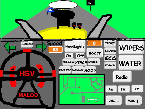 Car Simulation but it's a blown hsv!!!!!!!!!!