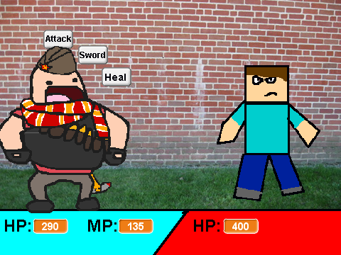 heavy vs Minecraft RPG Battle 