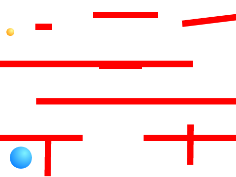 The deadly maze with a ball