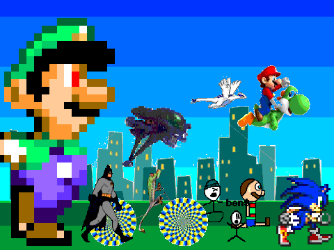 add yourself running from giant weegee (2)