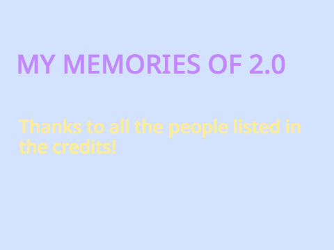 My memories of 2.0