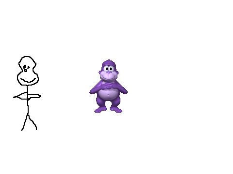 all i have is a purple monkey, gorilla, animal thingy. remix