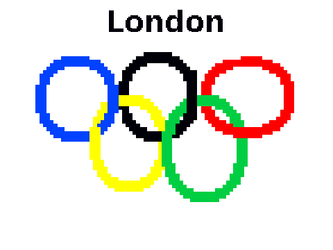 London olympic blinking sign
