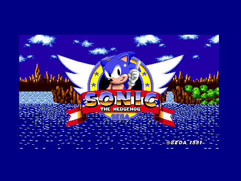 Sonic 1 Title Screen (PAL)