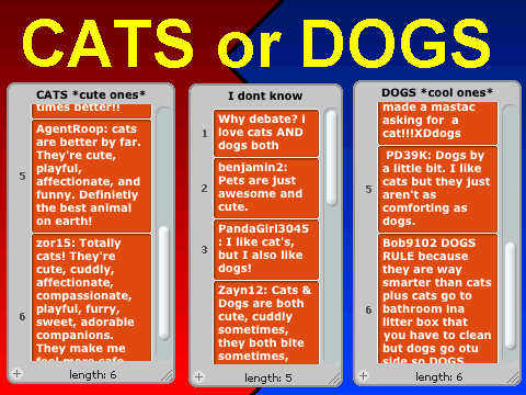 CATS or DOGS