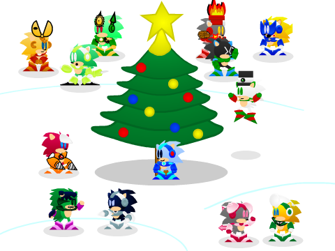 Robot Hogs celebrate Christmas