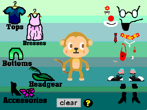 monkey dress up
