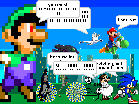 add yourself running from giant weegee (2)