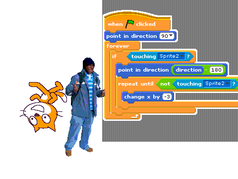 How to "bounce" off another sprite