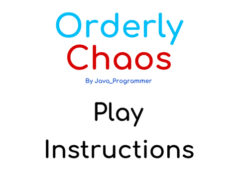 Orderly Chaos (Qucchia Wars Round 1)