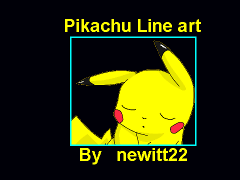 Line art - Pikachu