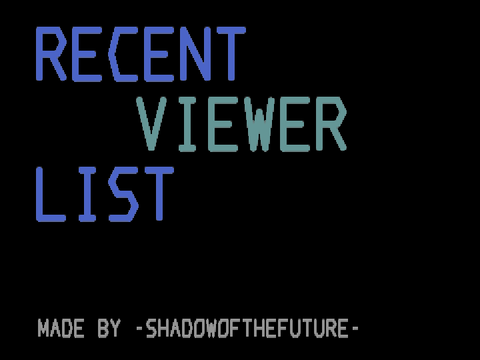 [BROKEN] Recent viewer list - cloud data test