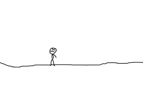 When a somebody tries to delete a stickman.
