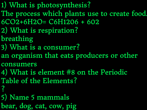 Science Assesment remix