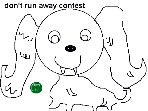 don't run away coloring  contest