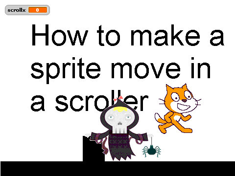 How to make a sprite move in a scroller