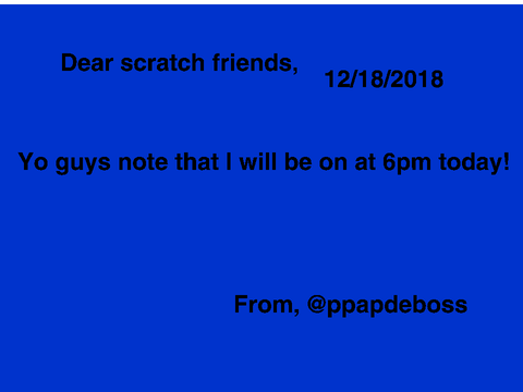 I will be on today