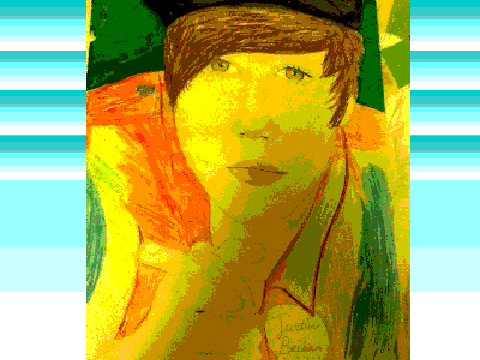 Cousin Alyssa Drawing of Justin Beiber