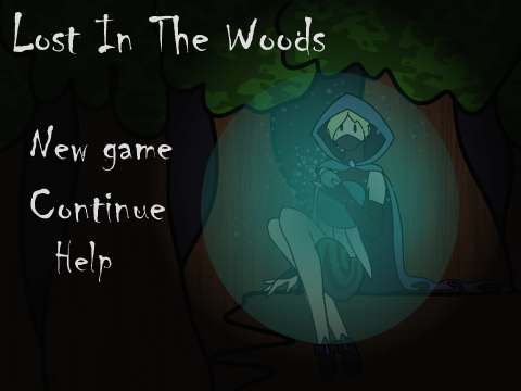 Lost in the woods title screen (game is a WIP)