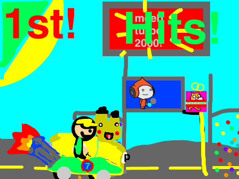 Add Your-Self trying to win a race to get our gift for joining scratch