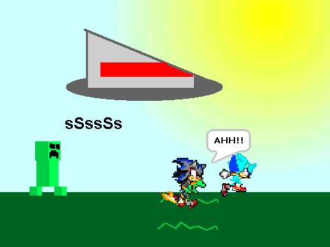 add yourself running away from the creeper=O