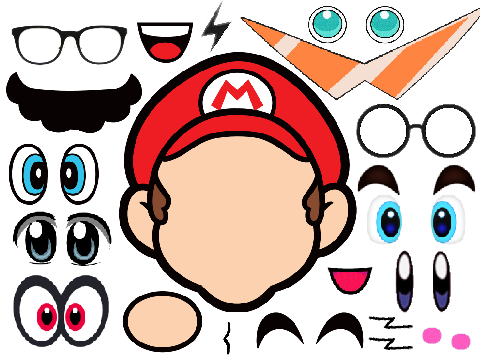 Create your own funny face of Mario remix