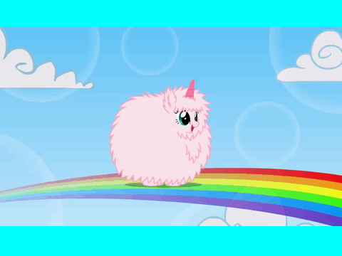 Pink Fluffy Unicorns Dancing On Rainbows