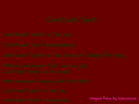 The true YOU Christmas contest! POEM 