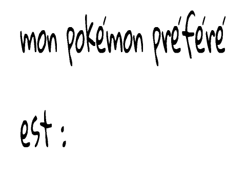mon pokémon préféré