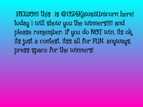 DRAWING CONTEST WINNERS:::