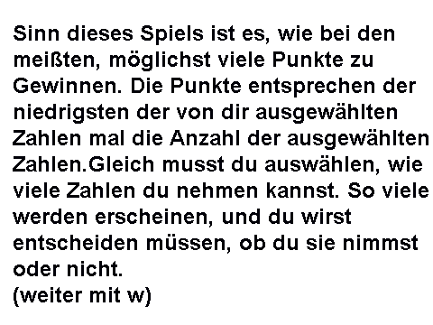 Zahlen wählen