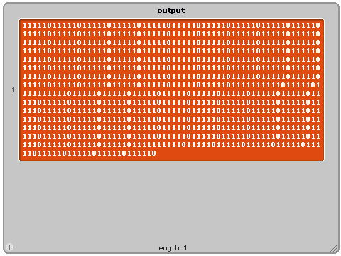Pattern of 1s and 0s