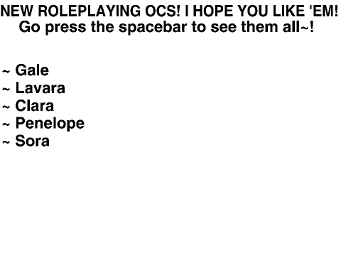 New Roleplaying OCs! :D