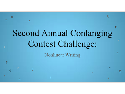 Conlanging Contest II Challenge Info