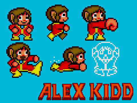 Alex Kidd in the Enchanted Castle: Alex Kidd Sprites