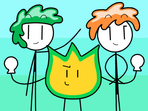 Drawing of Neon the Flame