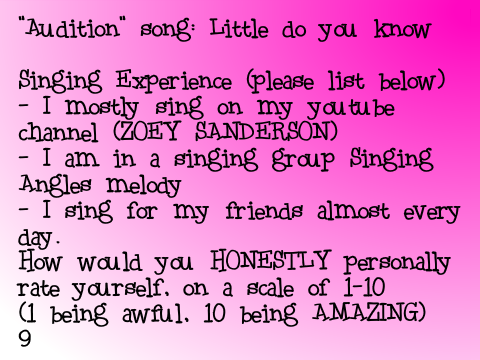 Singing Contest Entry