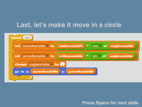 How To Make a Sprite Move In A Circle