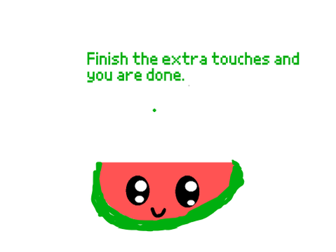 How To Draw A Kawaii Watermelon