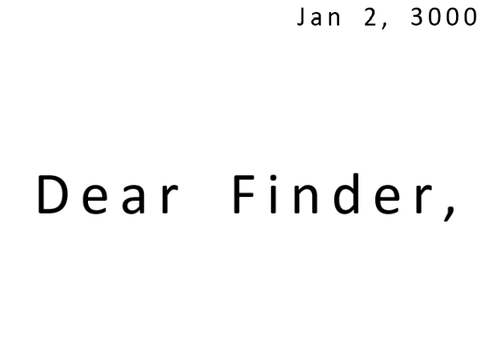 Dear Finder,