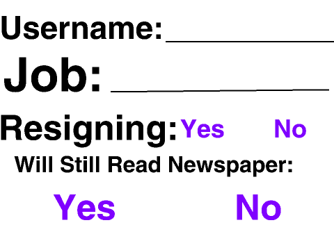 Resigning Application