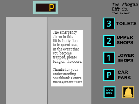 IT'S SLIGHTLY GLITCHY LOGIC TIME! Lift at the Thogon Southbank shopping centre. (Slow Generic)