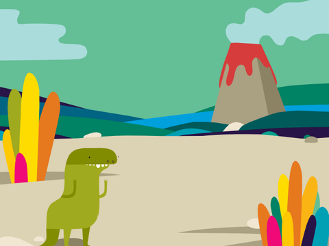 THE DINO AND THE CAT