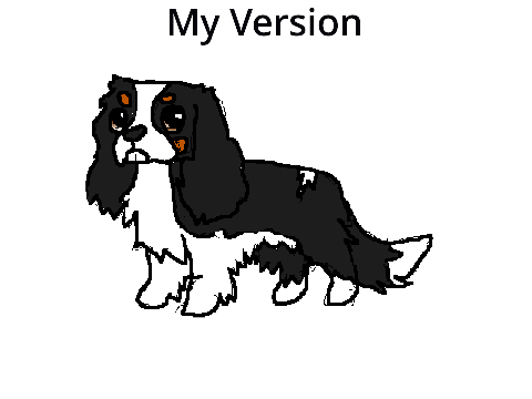 Draw a dog and I'll redraw it my style(Cavalier King Charles Spaniel)