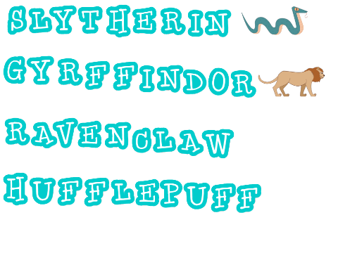 Hogwarts houses