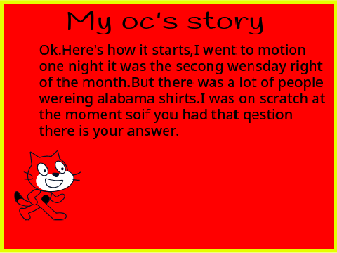 My oc's story!!!!