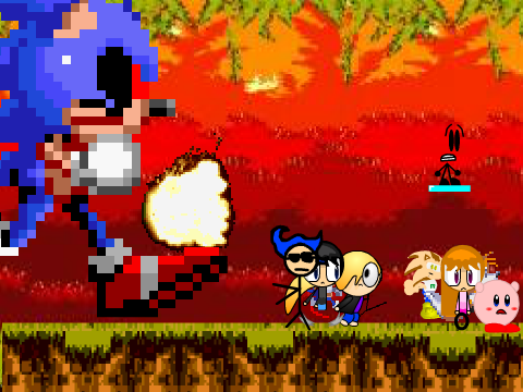 Add yourself running from Sonic.EXE!
